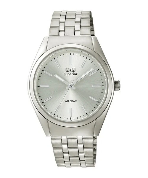Q&Q S25A-001VY Hombre Plateado