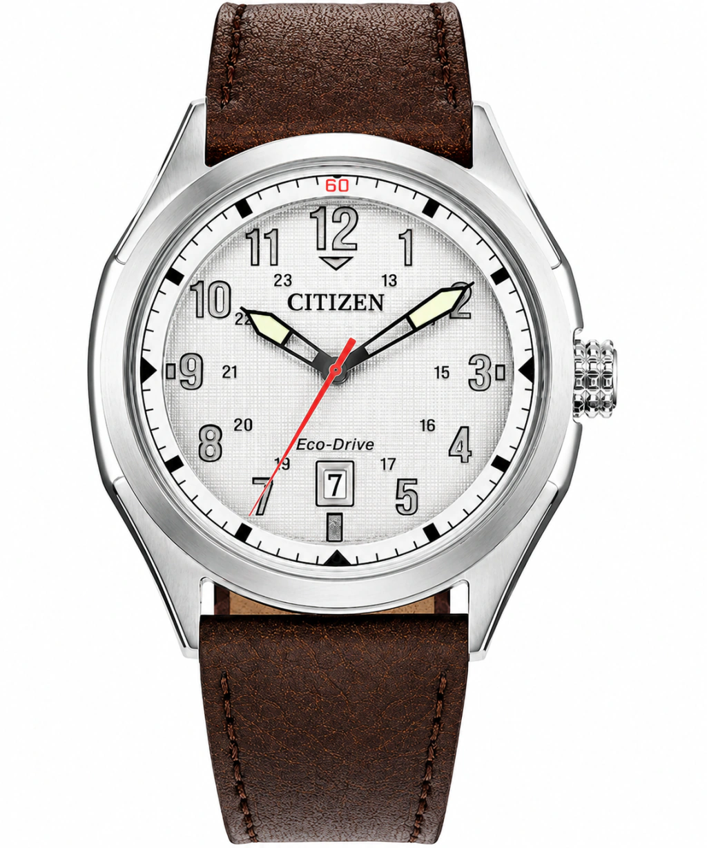 Citizen Terra Force AW1890-19B Eco-Drive Plateado Cuero
