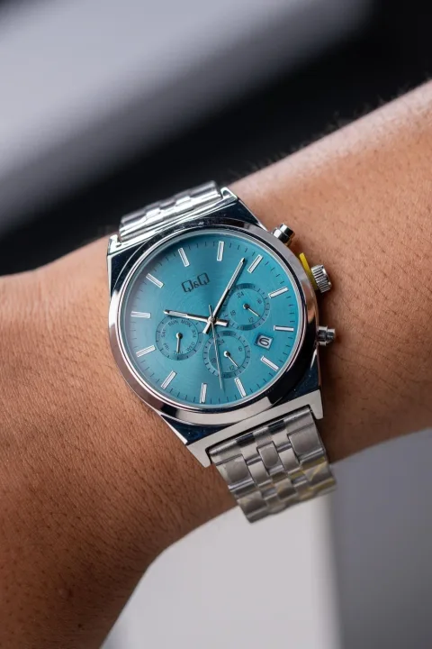 Q&Q A48A-001PY Análogo para Hombre Esfera Azul, foto 2