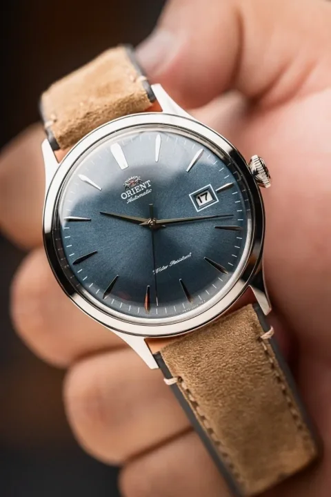 Orient Bambino RA-AC0P03L para Hombre - con Esfera Azul y Correa de Cuero, foto 3