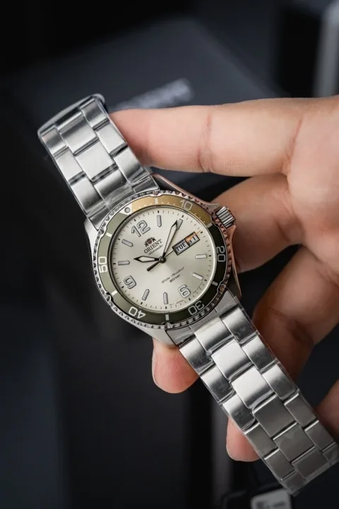 Orient RA-AA0821S – Reloj Diver Style Automático 41.8mm Esfera Blanca Acero con Cristal de Zafiro 200M, foto 4