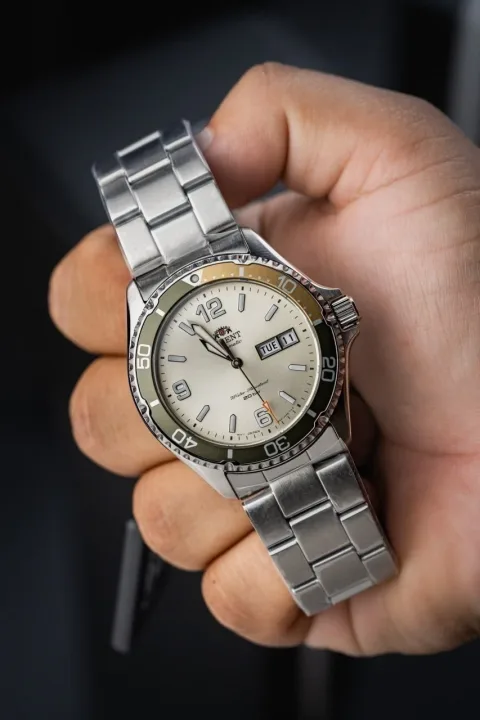 Orient RA-AA0821S – Reloj Diver Style Automático 41.8mm Esfera Blanca Acero con Cristal de Zafiro 200M, foto 7