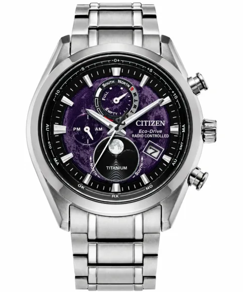 Citizen Tsuki-Yomi A-T BY1010-81Z Eco-Drive Morado, foto 1