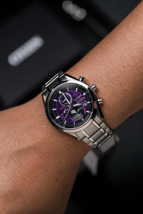 Citizen Tsuki-Yomi A-T BY1010-81Z Eco-Drive Morado, foto 2