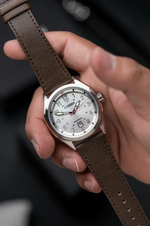 Citizen Terra Force AW1890-19B Eco-Drive Plateado Cuero, foto 2