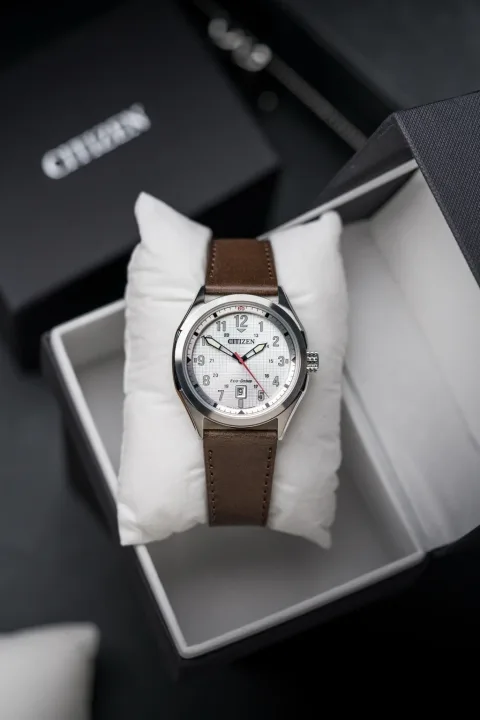 Citizen Terra Force AW1890-19B Eco-Drive Plateado Cuero, foto 4